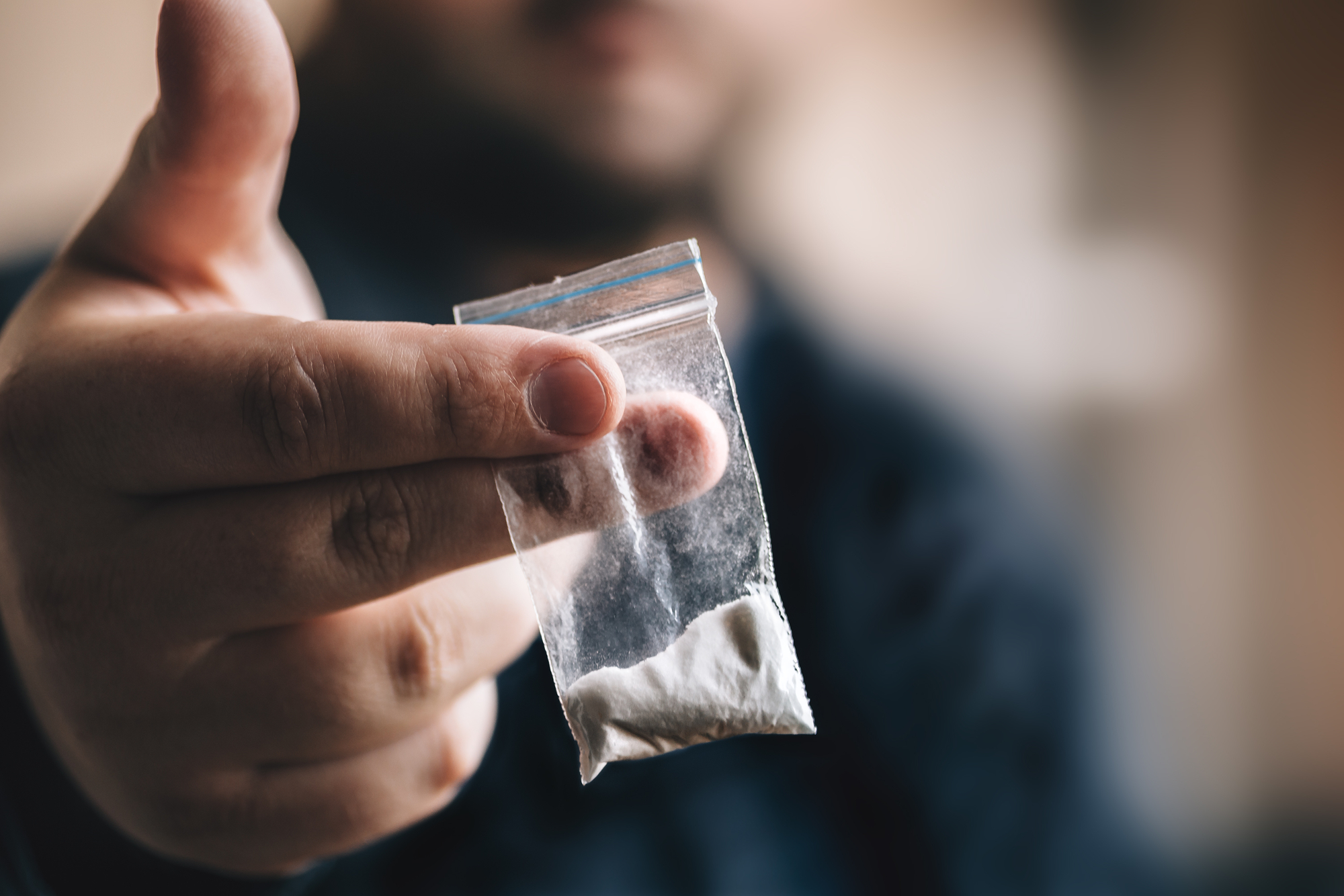 chemsex - A bag of drugs thought to be cocaine